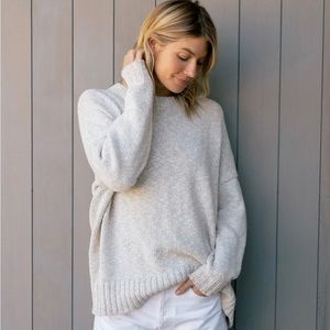 Jenni Kayne Cruise Cocoon Cotton/Linen Sweater in Natural, Size Small